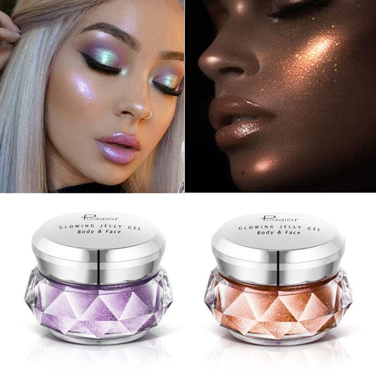 Gel surligneur pour le visage, Iluminador
ombre à paupières sirène, paillettes pour le corps, maquillage de festival.