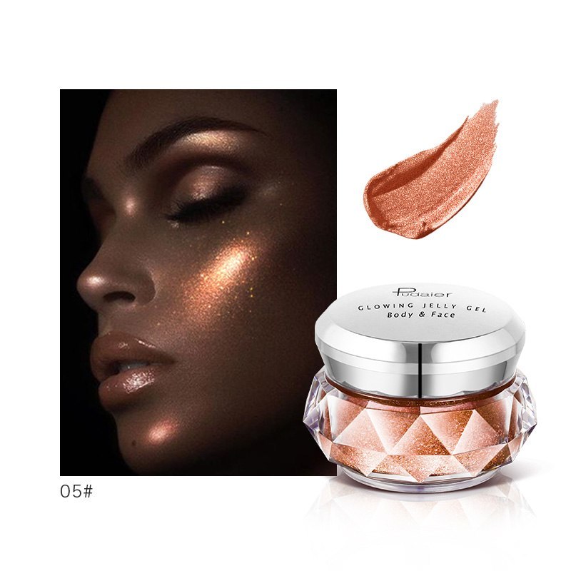 Gel surligneur pour le visage, Iluminador
ombre à paupières sirène, paillettes pour le corps, maquillage de festival.